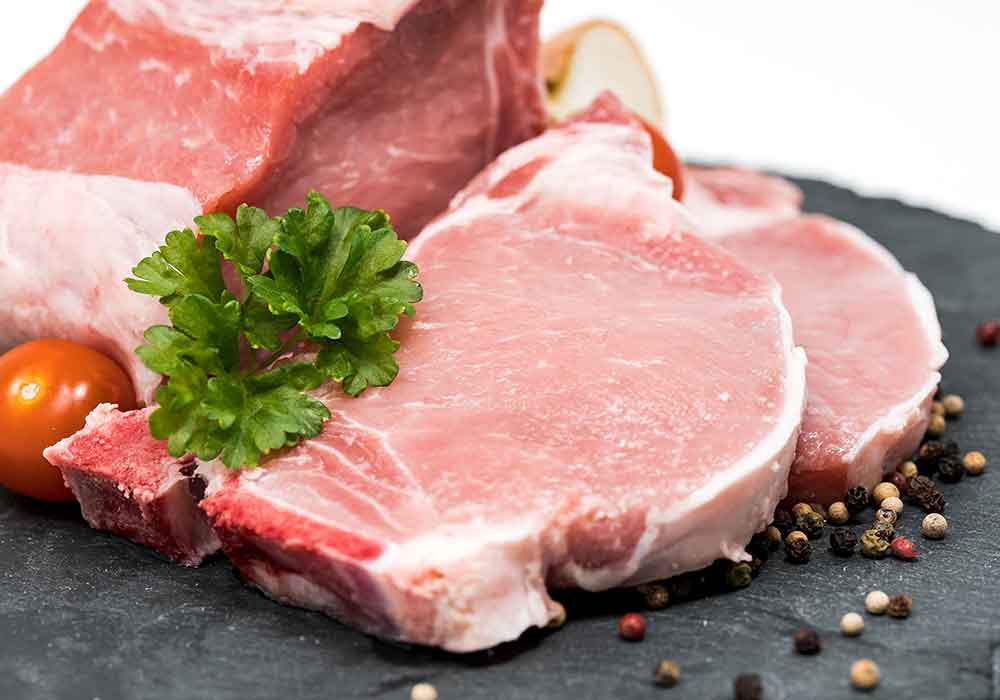 Kotelett, vom Lausitzer Schwein, aus eigener Schlachtung